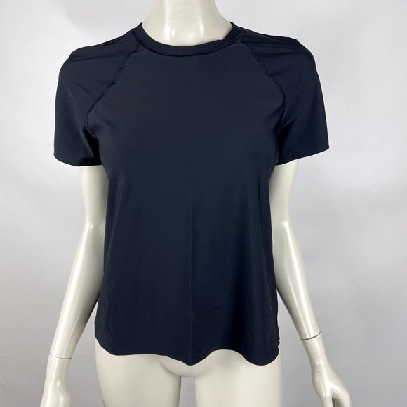 lululemon athletica Tops - Lululemon Tee Shirt Women 10? EUC Crew neck Short Sleeve Top Stretch Black